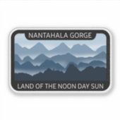 Nantahala Gorge, het land van de middagzon Sticker (Voorkant)
