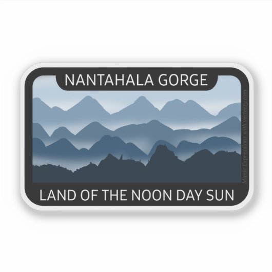 Nantahala Gorge, het land van de middagzon Sticker (Voorkant)