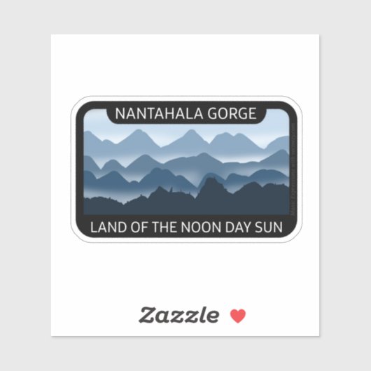Nantahala Gorge, het land van de middagzon Sticker (Vel)