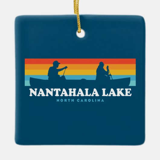 Nantahala Lake North Carolina Canoe Keramisch Ornament (Voorkant)