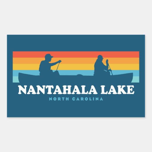 Nantahala Lake North Carolina Canoe Rechthoekige Sticker (Voorkant)