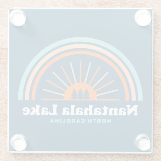 Nantahala Lake North Carolina Rainbow Glazen Onderzetter (Achterkant)