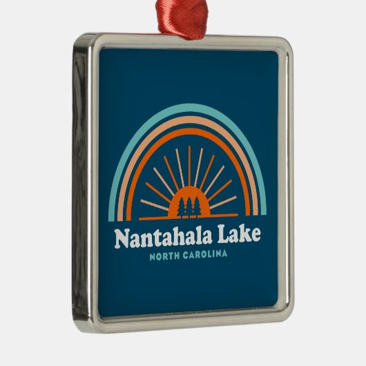 Nantahala Lake North Carolina Rainbow Metalen Ornament (Rechts)