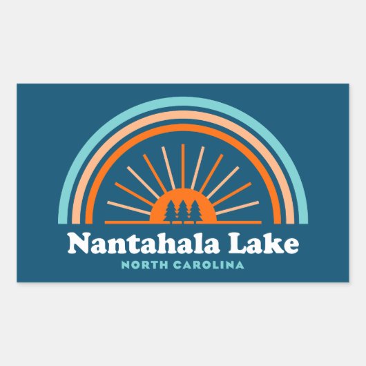 Nantahala Lake North Carolina Rainbow Rechthoekige Sticker (Voorkant)