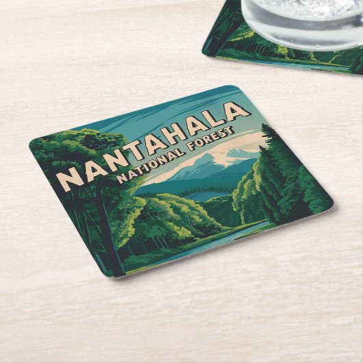Nantahala National Forest Kartonnen Onderzetters (Schuin)