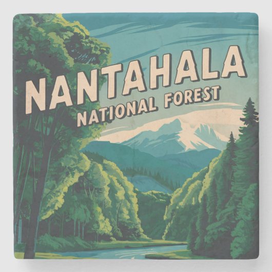 Nantahala National Forest Stenen Onderzetter (Voorkant)