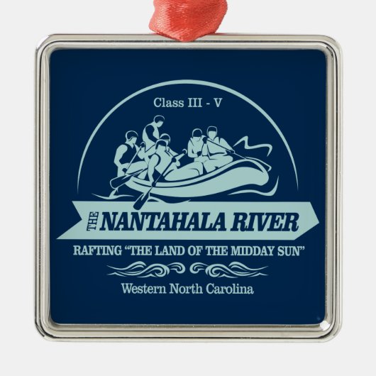 Nantahala Rivier (regenwater2) Metalen Ornament (Voorkant)