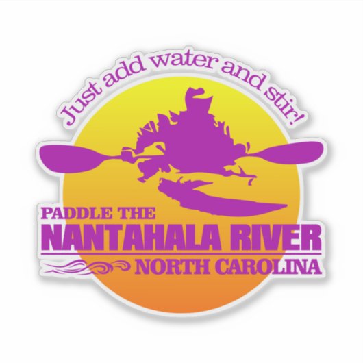 Nantahala Rivier (zonsondergang) Sticker (Voorkant)