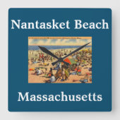  Nantasket Beach, Hull, Massa Vierkante Klok (Voorkant)