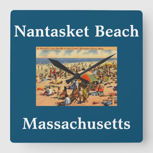 Nantasket Beach, Hull, Massa Vierkante Klok (Voorkant)