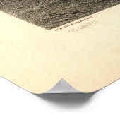 Nantasket Beach Mass. 1885 Antiek panoramische kaa Poster (Hoek)