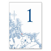 Nantasket Beach Resort MA Bruiloft Elegante Marine Kaart (Achterkant)