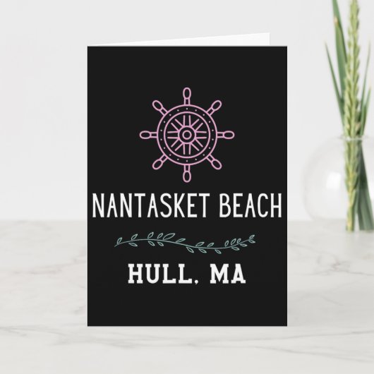 Nantasket Beach Trendy Hull Machusetts Vacation Tr Kaart (Voorkant)