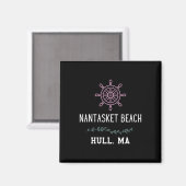 Nantasket Beach Trendy Hull Machusetts Vacation Tr Magneet (Voorkant / Achterkant)