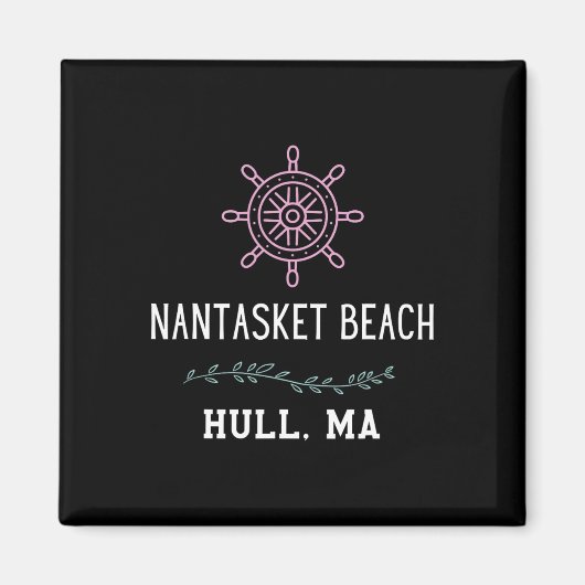 Nantasket Beach Trendy Hull Machusetts Vacation Tr Magneet (Voorkant)