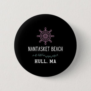 Nantasket Beach Trendy Hull Machusetts Vakantie Tr Ronde Button 5,7 Cm