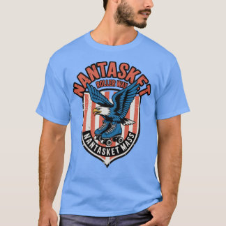 Nantasket Rollerway Retro Rolschaatsen R T-shirt