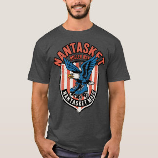 Nantasket Rollerway  Retro Rolschaatsen R T-shirt