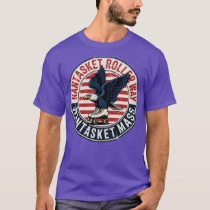Nantasket Rollerway  Retro Rolschaatsen R T-shirt