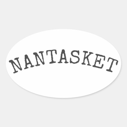 Nantasket strand ovale sticker (Voorkant)