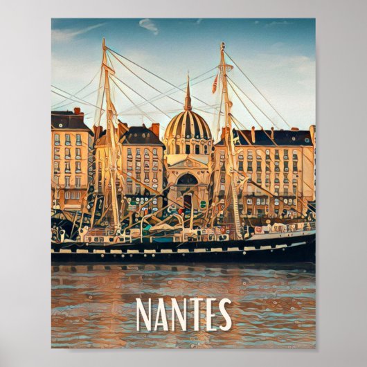 Nantes Afbeelding Vintage Poster (Voorkant)
