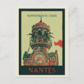Nantes belfry Sainte Croix Frankrijk Briefkaart (Voorkant)