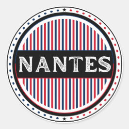 Nantes City Pride Embleem – Franse identiteit Ronde Sticker