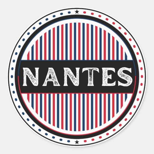 Nantes City Pride Embleem – Franse identiteit Ronde Sticker (Voorkant)