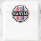 Nantes City Pride Embleem – Franse identiteit Ronde Sticker (Tas)