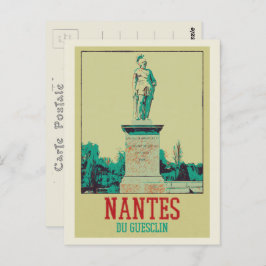 Nantes Du Guesclin statue Frankrijk Briefkaart