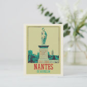 Nantes Du Guesclin statue Frankrijk Briefkaart (Staand voorkant)
