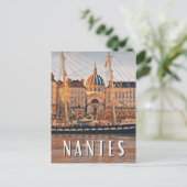 Nantes Foto van Vintage Briefkaart (Staand voorkant)