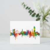 Nantes France Skyline Briefkaart (Staand voorkant)