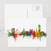 Nantes France Skyline Briefkaart (Voorkant / Achterkant)