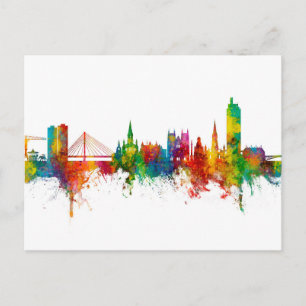 Nantes France Skyline Briefkaart