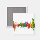 Nantes France Skyline Magneet (Voorkant / Achterkant)