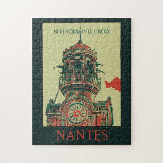 Nantes France, wit van Sainte Croix Legpuzzel (Verticaal)