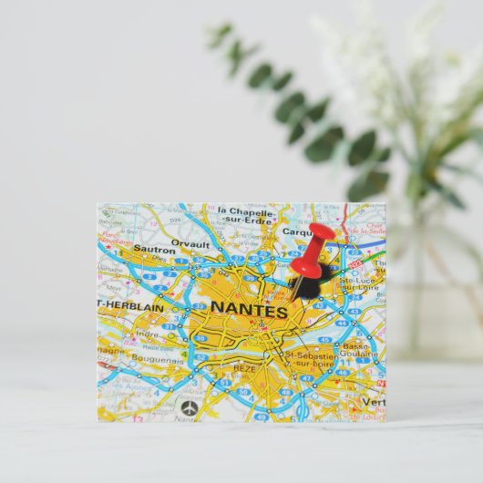 Nantes, Frankrijk Briefkaart (Staand voorkant)
