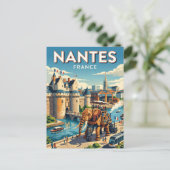 Nantes Frankrijk Briefkaart (Staand voorkant)