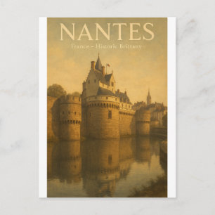 NANTES Frankrijk — Historisch Bretagne Retro Briefkaart