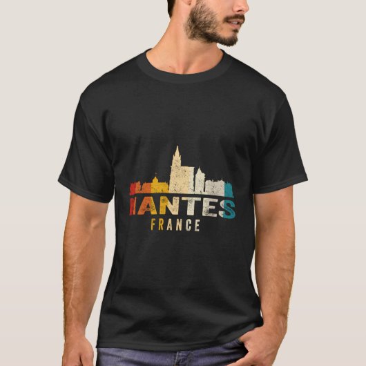 Nantes Skyline Frankrijk T-shirt (Voorkant)