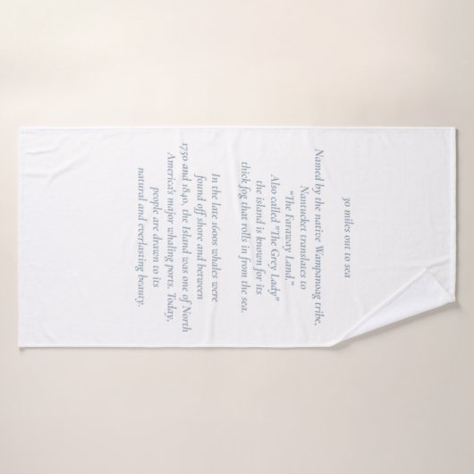 Nantucket 30 Miles naar Zee Badhanddoek (Badhanddoek)