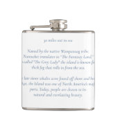 Nantucket 30 Miles naar Zee Flask Heupfles (Voorkant)