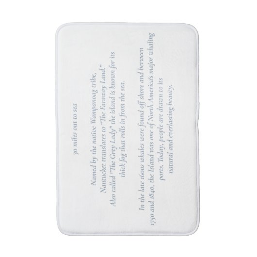 Nantucket 30 Miles op weg naar Zee Bath Mat (Voorkant Verticaal)