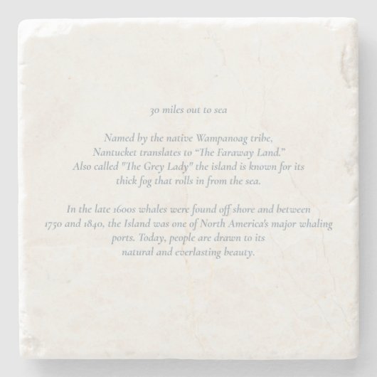 Nantucket 30 Miles op weg naar Zee Onderzetter (Voorkant)
