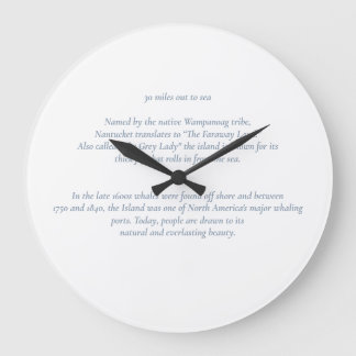 Nantucket 30 Miles Out naar Zee Wall Clock Grote Klok