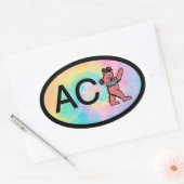 Nantucket ACK Dancing Beer Ovale Sticker (Envelop)