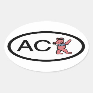 Nantucket ACK Dancing Beer Ovale Sticker