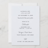 Nantucket Beach Eloped Wedding Announding Kaart (Achterkant)