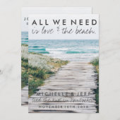 Nantucket Beach Eloped Wedding Announding Kaart (Voorkant / Achterkant)